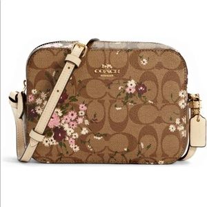 Coach Women's Mini Camera Bag & Coach Signature Floral Print Trifold Wallet